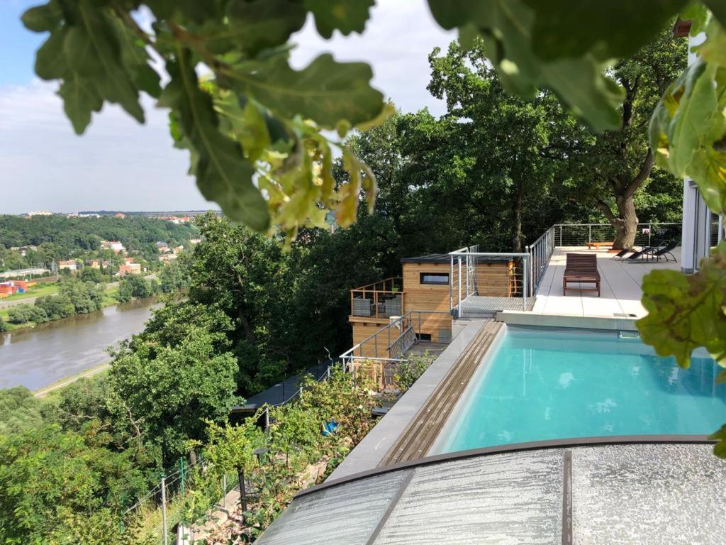 Chatka C Vyhlídka nad řekou Zdiby Exterior foto